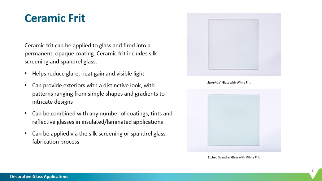 Decorative Glass Applications